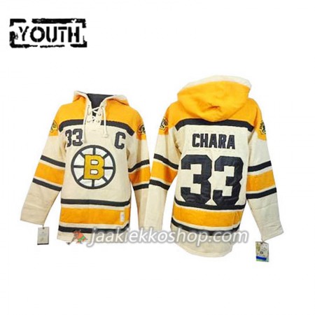 Lapsille NHL Boston Bruins Zdeno Chara 33 Cream Sawyer Hooded Sweatshirt